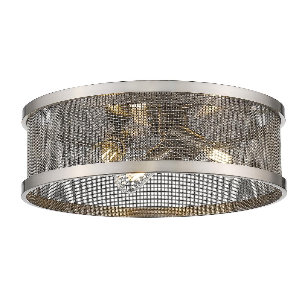 Channing 15" Flush Mount in Pewter